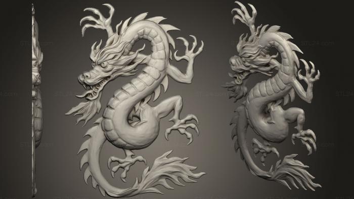 Статуэтки грифоны и драконы (Дракон 1, STKG_0135) 3D модель для ЧПУ станка